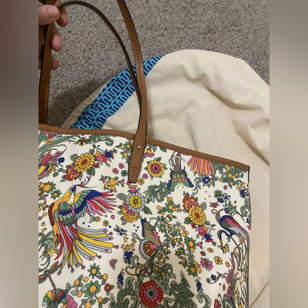 New Tory Burch Promised Land Peacock Kerrington Neverfull Tote Weekender Bag - Picture 6 of 8